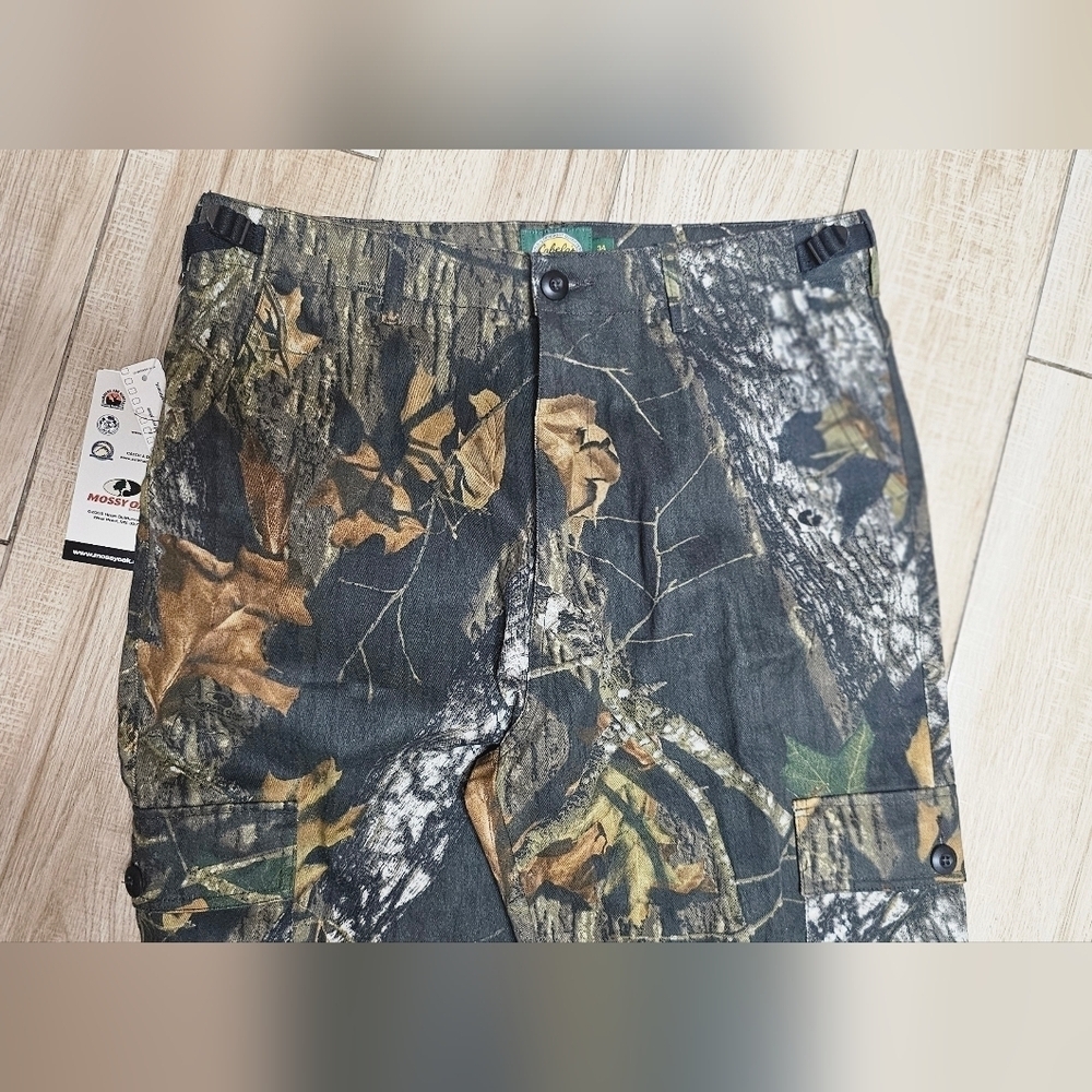 Mossy Oak Camo Cargo Pants Mens 34 Camouflage Outdoor Bowhunt Breakup - Picture 2 of 12